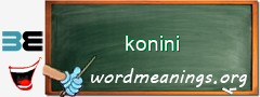 WordMeaning blackboard for konini